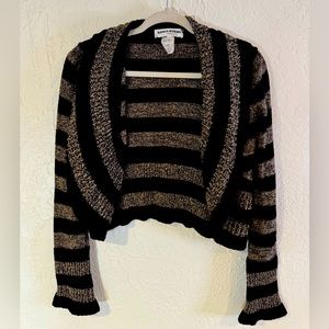 Sonia Rykiel Wool/Cashmere Striped Bolero Cardigan